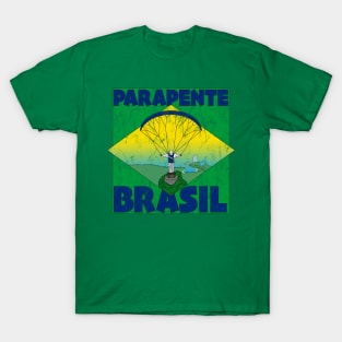 Parapente Brasil - Paraglide Brazil - Grunge T-Shirt